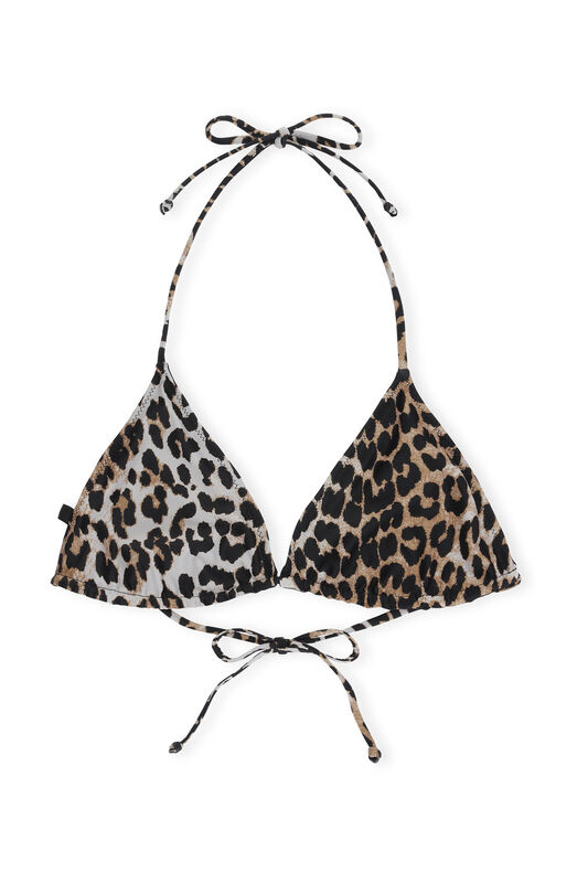 Leopard String Bikini Top | GANNI