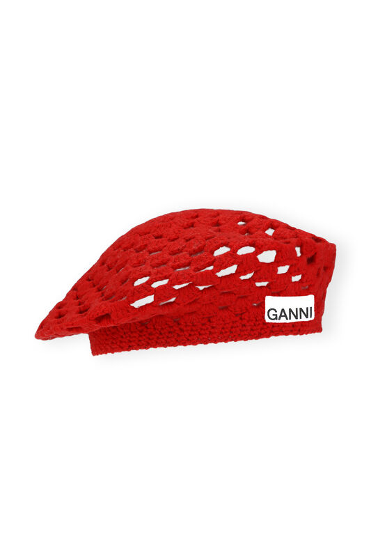 Crochet Wool Beret | GANNI