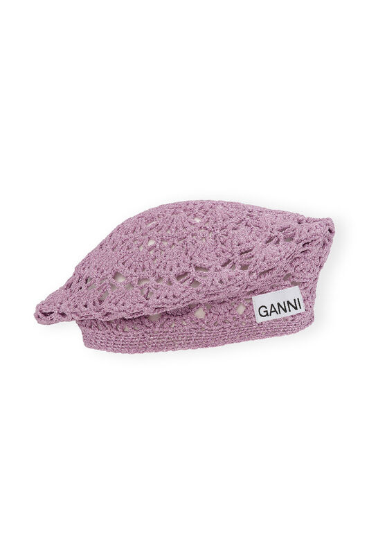 Crochet Metallic Beret | GANNI