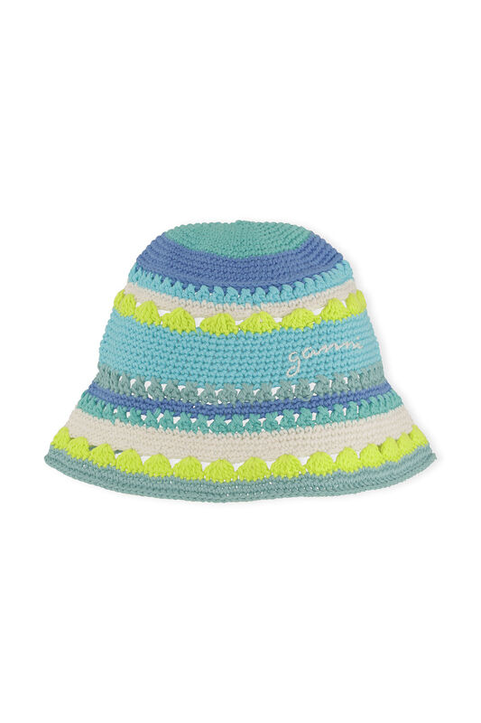 Blue Crochet Bucket Hat | GANNI