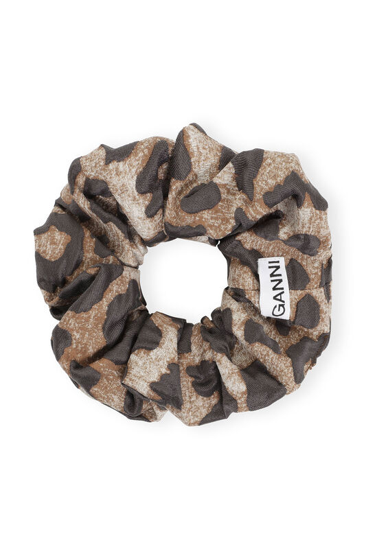 3D Leopard Jacquard Scrunchie | GANNI