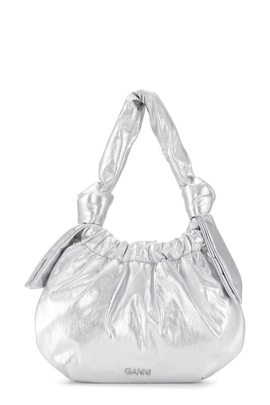 Small Silver Occasion Hobo Bag | GANNI