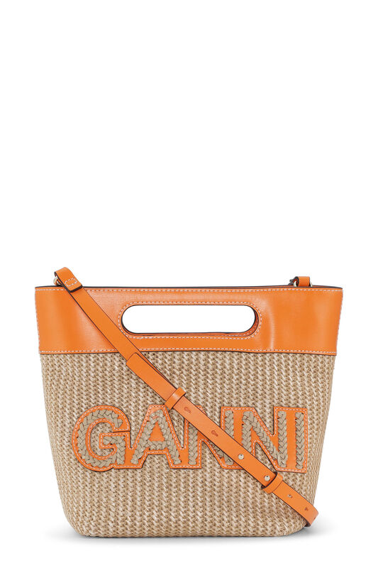 Small Raffia Kraft Tote Bag | GANNI