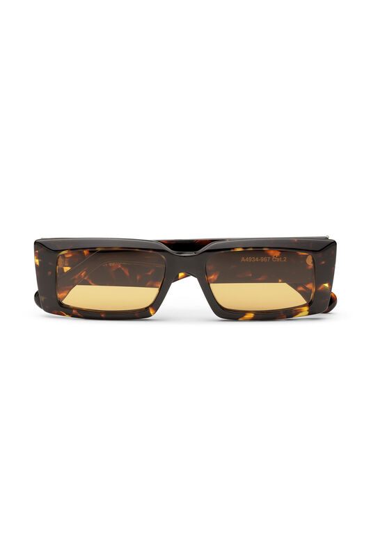 Brown Rectangular Sunglasses | GANNI