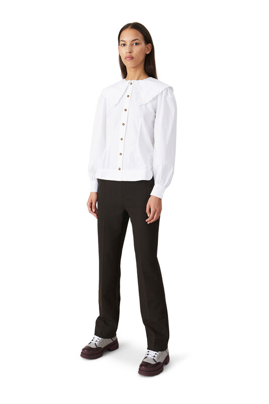 Bright White Poplin Shirt | GANNI