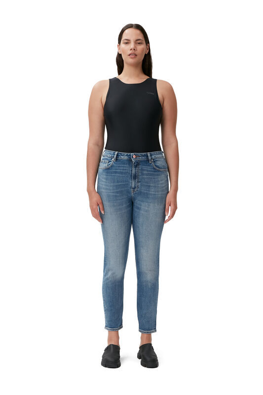 Mid Blue Vintage Comfort Stretch Cutye Cropped | GANNI