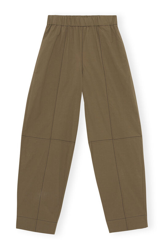 Teak Elasticated Curve Pants | GANNI