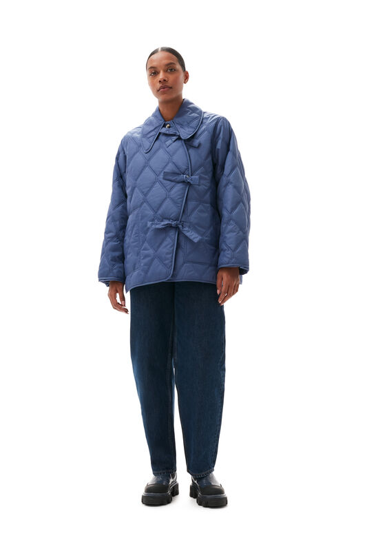 Mole Ripstop Quilt Asymmetric Jacket | GANNI