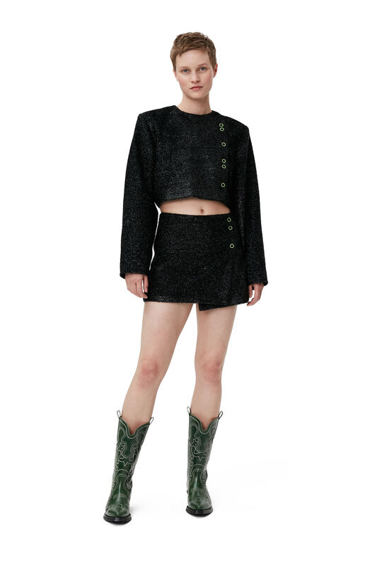 Black Sparkle Mini Skirt | GANNI