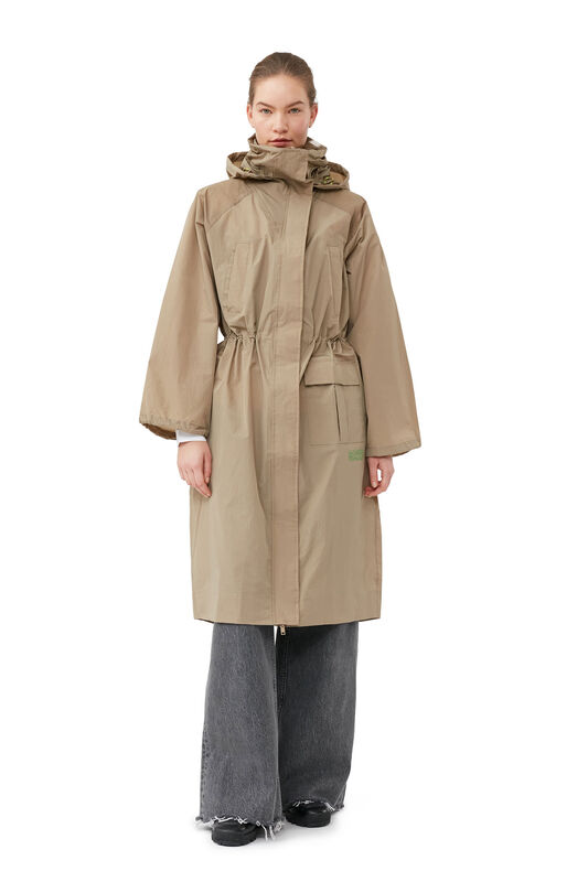 Petrified Oak Parka Coat | GANNI