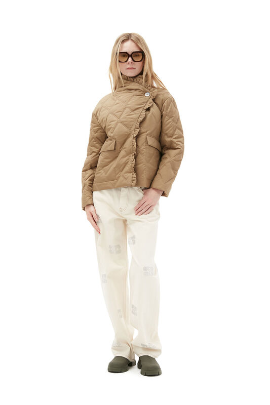 Ripstop Quilt Frill Edge Jacket | GANNI