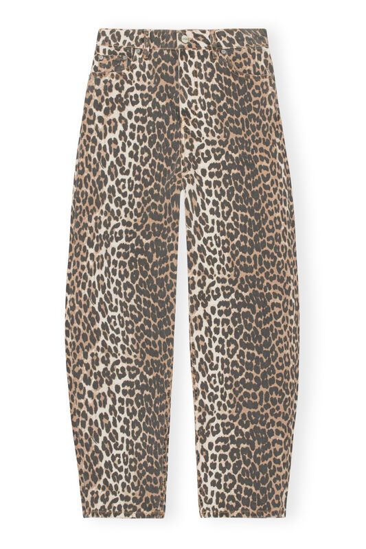 Leopard Leopard Denim Stary Jeans | GANNI