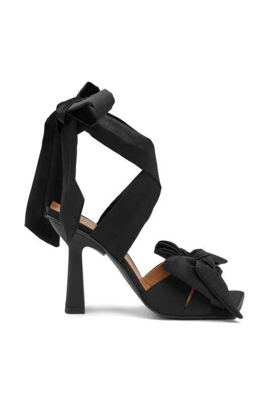 Black Soft Bow Sandals | GANNI