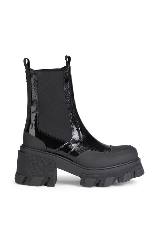 Black Cleated Mid Chelsea Boots | GANNI