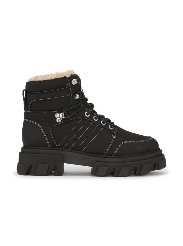 Black Lace-up Hiking Boots | GANNI