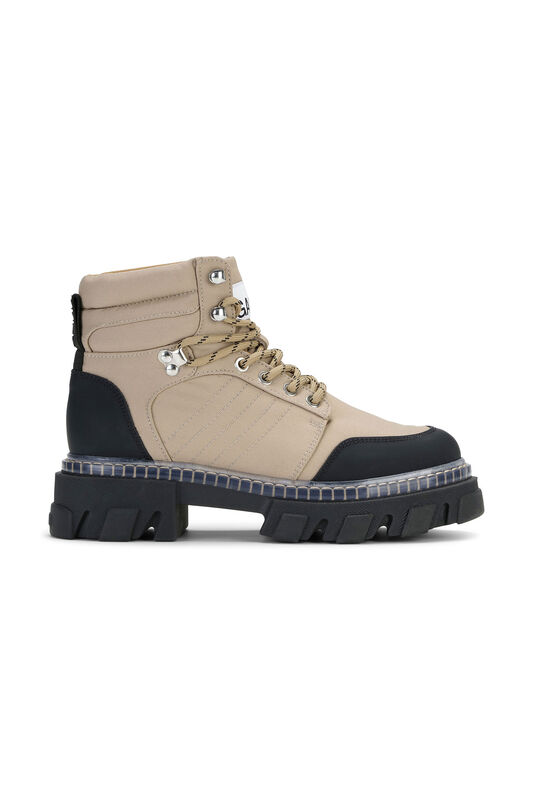 Tiger's Eye Cleated Lace Up Hiking Boots | GANNI