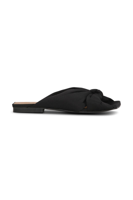 Black Soft Knot Flat Mules | GANNI