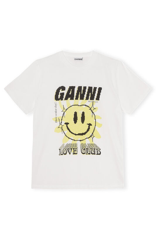 Bright White Love Club Tee | GANNI