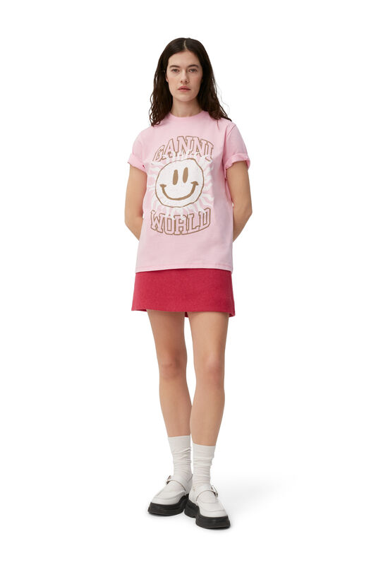 Lilac Sachet Smiley T-shirt | GANNI