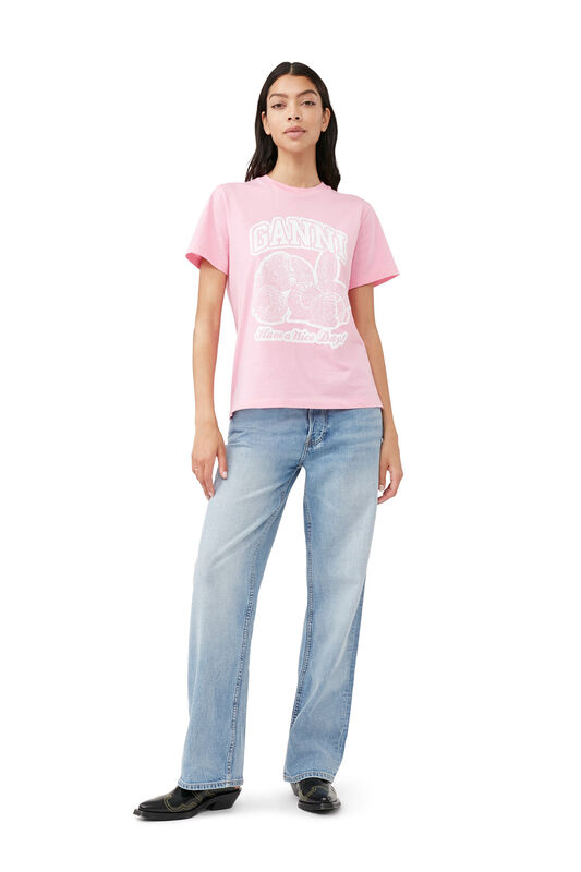 Raspberry Relaxed T-shirt | GANNI